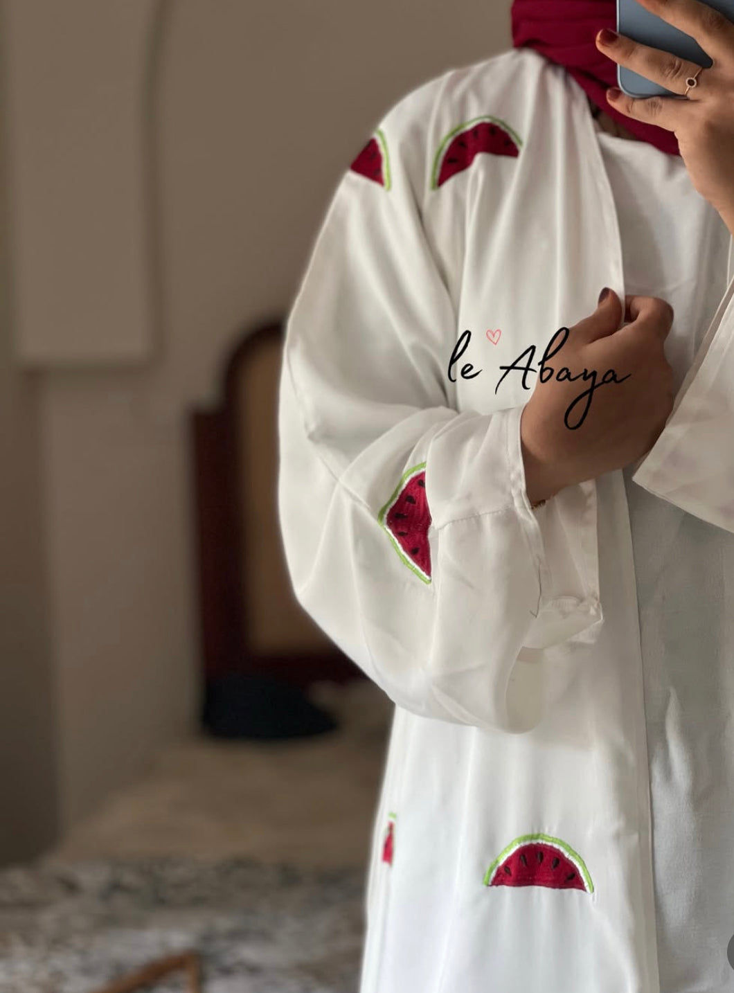 Watermelon Embroidery Abaya 🍉
