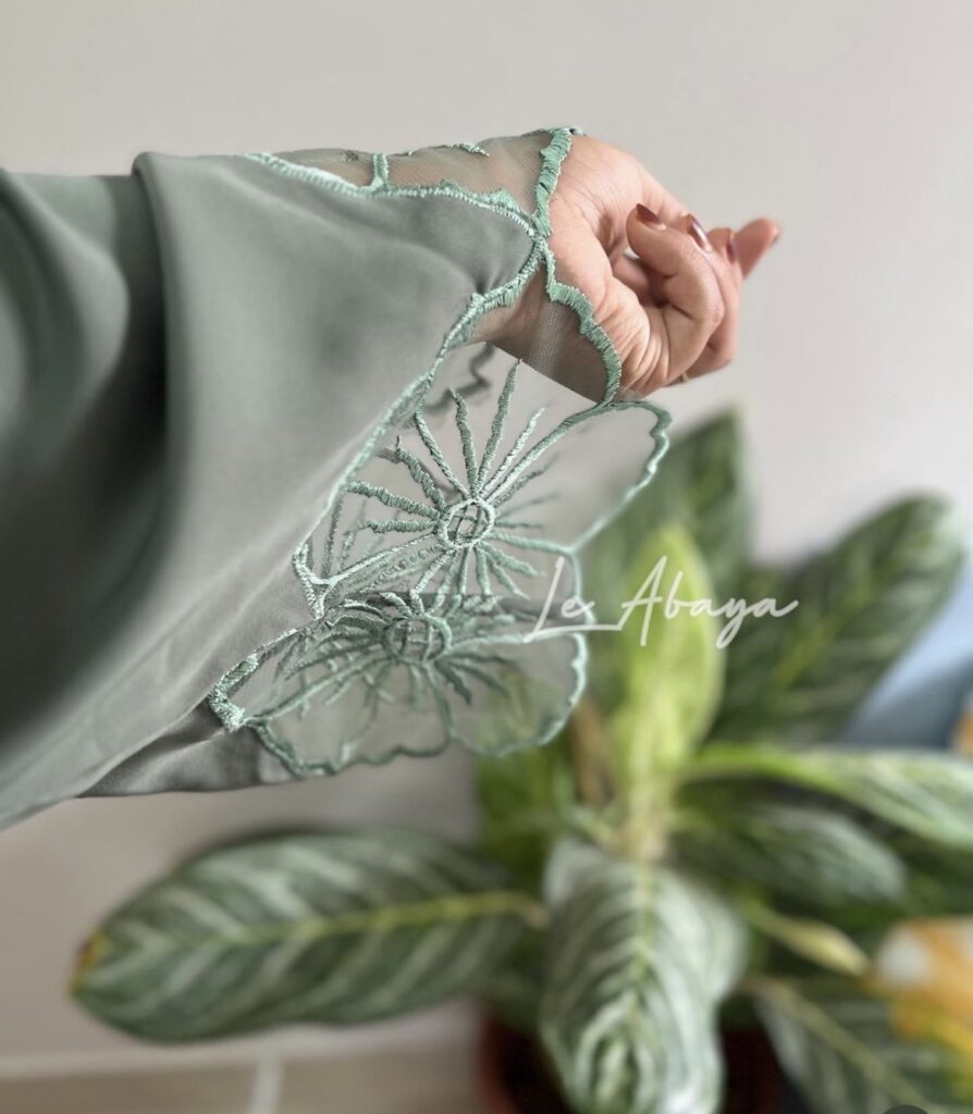 Embroidery Lace Abaya