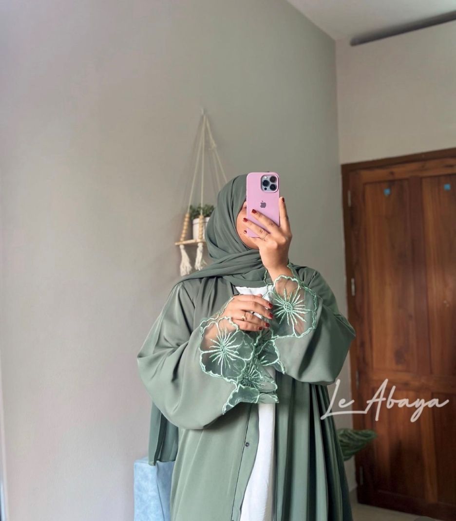 Embroidery Lace Abaya