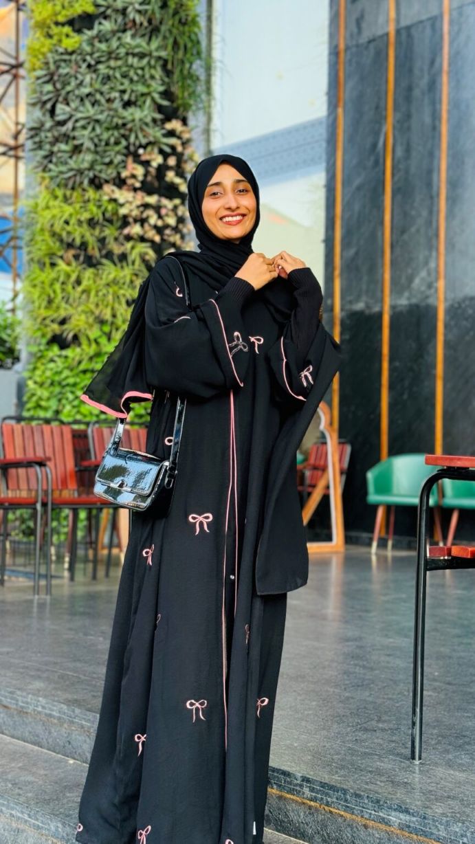 Bow Embroidery Abaya