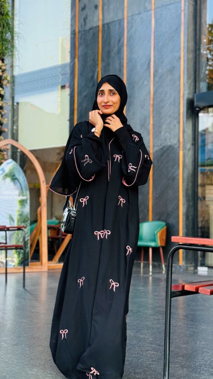 Bow Embroidery Abaya